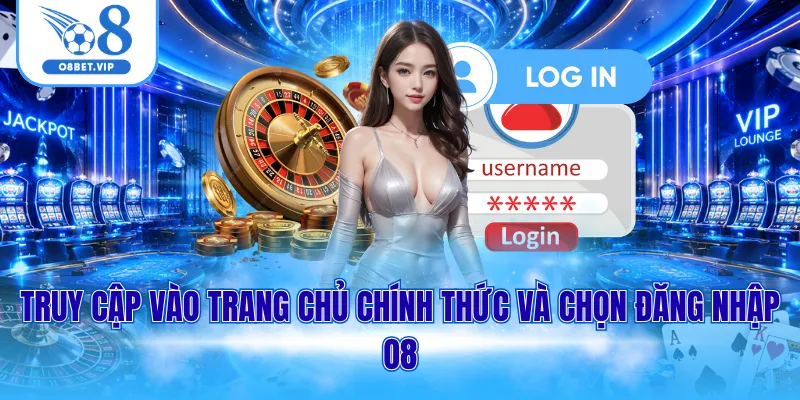 Đăng Nhập O8 1 Truy cập vào trang chủ chính thức và chọn đăng nhập O8